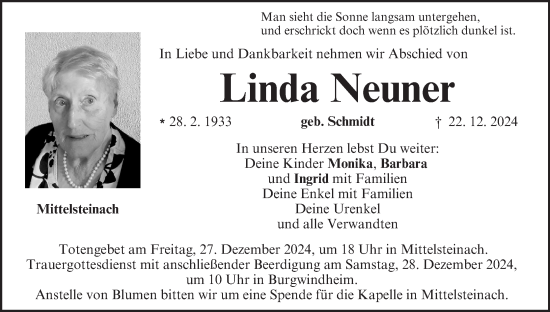 Anzeige von Linda Neuner von MGO
