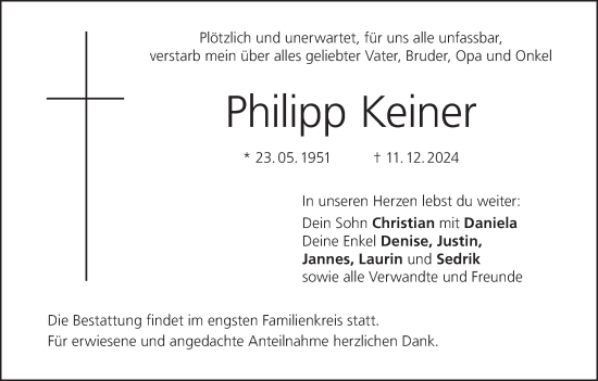 Anzeige von Philipp Keiner von MGO