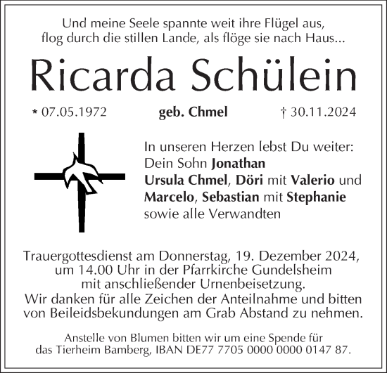 Anzeige von Ricarda Schülein von MGO