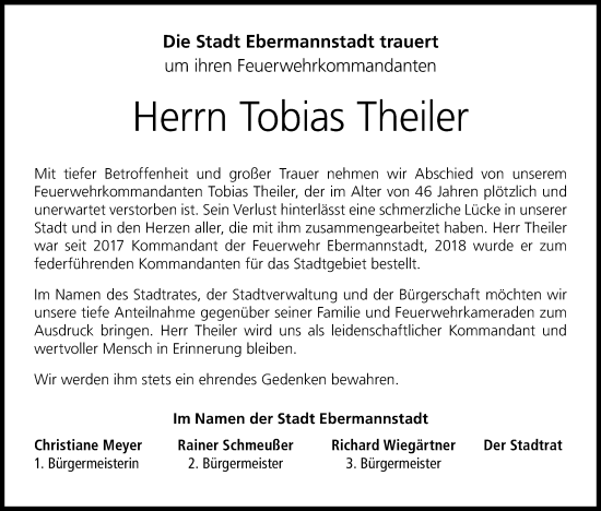 Anzeige von Tobias Theiler von MGO
