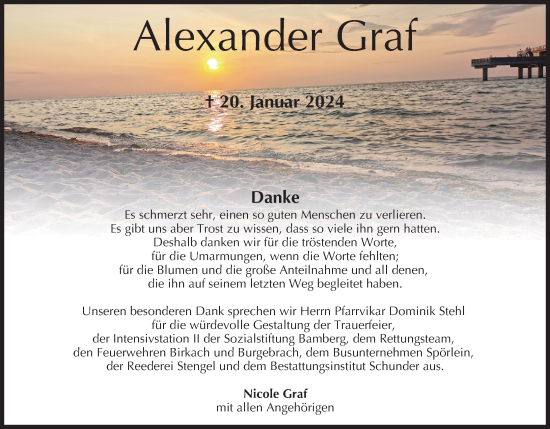 Anzeige von Alexander Graf von MGO