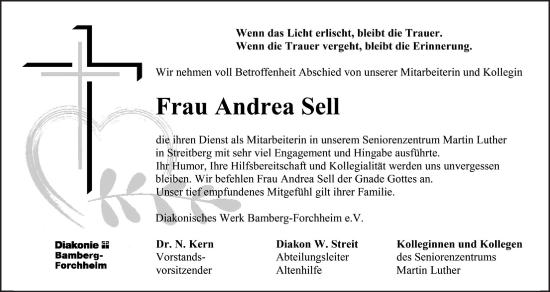 Anzeige von Andrea Sell von MGO