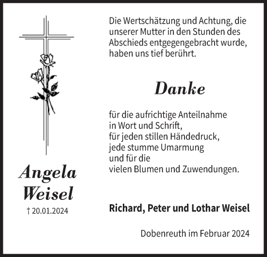 Anzeige von Angela Weisel von MGO