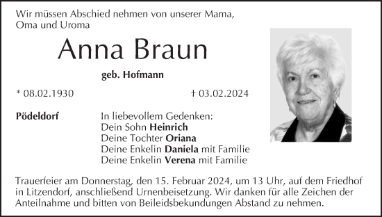 Anzeige von Anna Braun von MGO