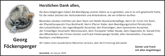 Anzeige von Georg Föckersperger von MGO