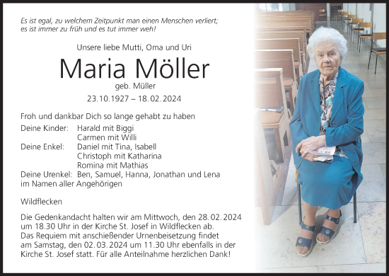 Anzeige von Maria Möller von MGO