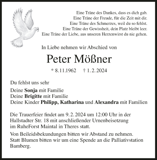 Anzeige von Peter Mößner von MGO