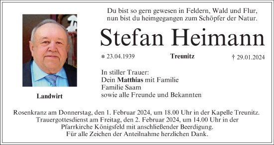 Anzeige von Stefan Heimann von MGO