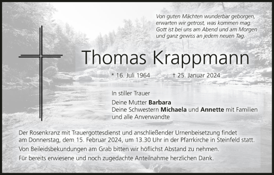 Anzeige von Thomas Krappmann von MGO