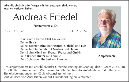 Anzeige von Andreas Friedel von MGO
