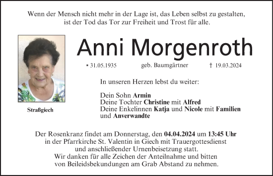 Anzeige von Arm Morgenroth von MGO