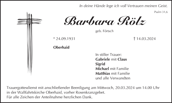 Anzeige von Barbara Rölz von MGO
