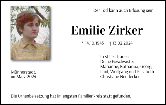 Anzeige von Emilie Zirker von MGO