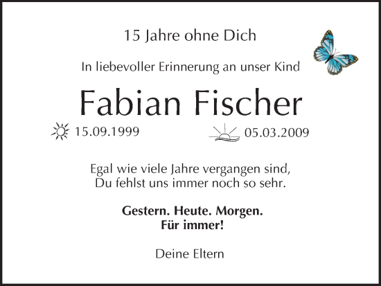 Anzeige von Fabian Fischer von MGO