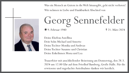 Anzeige von Georg Sennefelder von MGO