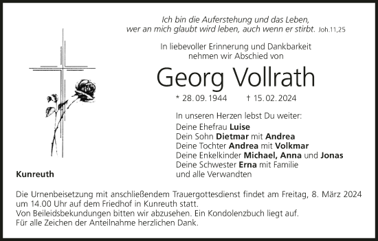Anzeige von Georg Vollrath von MGO