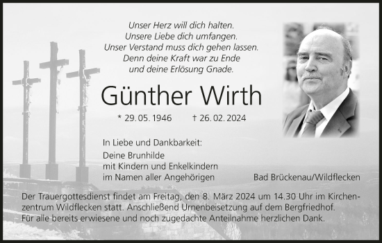 Anzeige von Günther Wirth von MGO