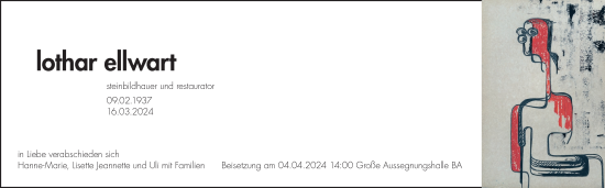 Anzeige von Lothar Ellwart von MGO
