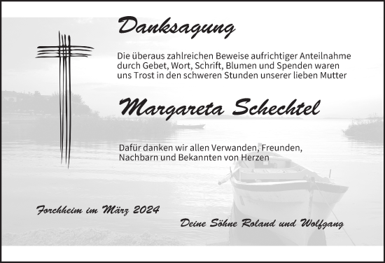 Anzeige von Margareta Schechtel von MGO