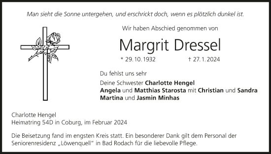 Anzeige von Margrit Dressel von MGO