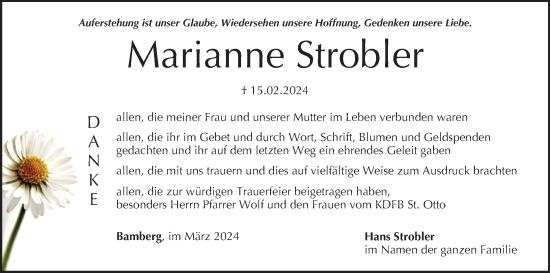 Anzeige von Marianne Strobler von MGO