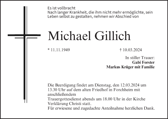 Anzeige von Michael Gillich von MGO