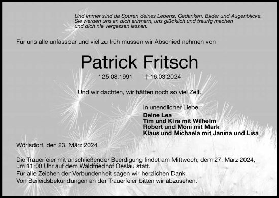 Anzeige von Patrick Fritsch von MGO