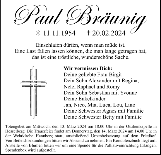 Anzeige von Paul Bräunig von MGO