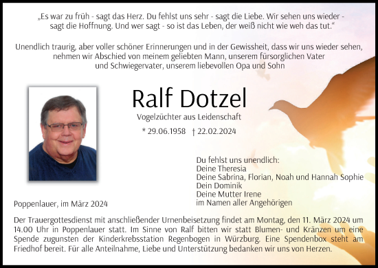 Anzeige von Ralf Dotzel von MGO