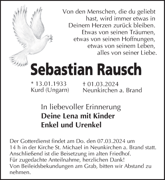 Anzeige von Sebastian Rausch von MGO