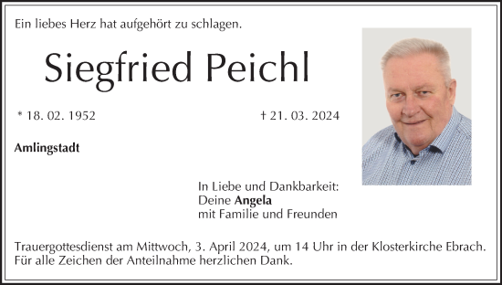 Anzeige von Siegfried Peichl von MGO
