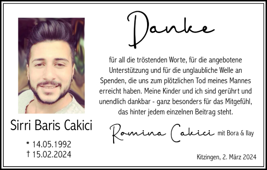 Anzeige von Sirri Baris Cakici von MGO