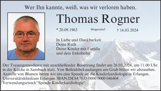 Anzeige von Thomas Rogner von MGO