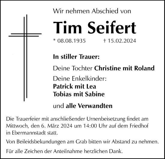 Anzeige von Tim Seifert von MGO
