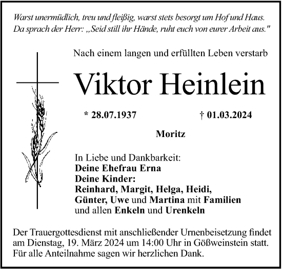 Anzeige von Viktor Heinlein von MGO