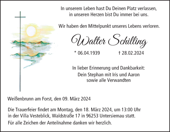 Anzeige von Walter Schilling von MGO