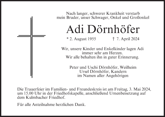 Anzeige von Adi Dörnhöfer von MGO