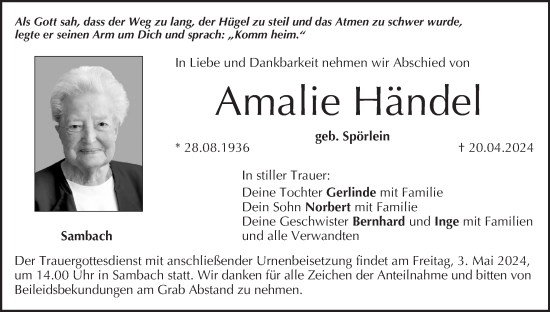 Anzeige von Amalie Händel von MGO