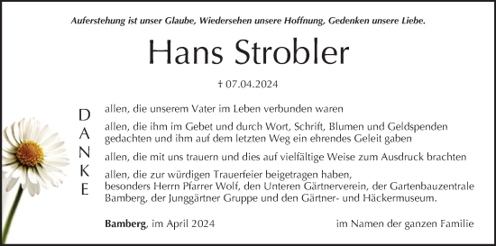 Anzeige von Hans Strobler von MGO