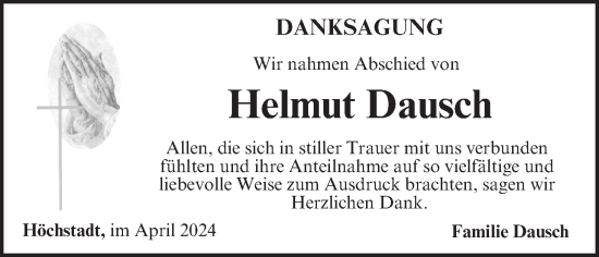 Anzeige von Helmut Dausch von MGO