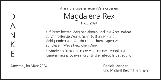 Anzeige von Magdalena Rex von MGO