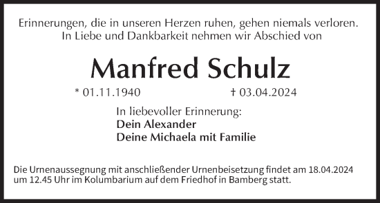 Anzeige von Manfred Schulz von MGO
