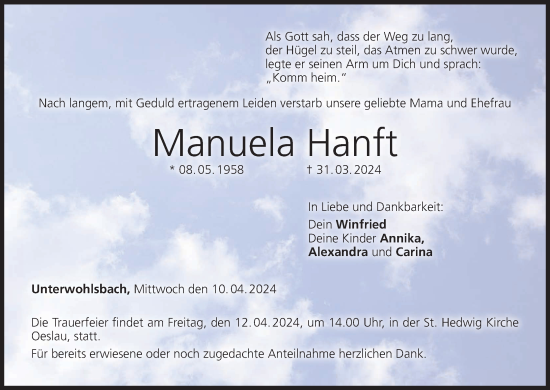 Anzeige von Manuela Hanft von MGO
