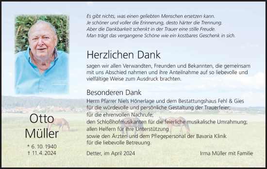 Anzeige von Otto Müller von MGO