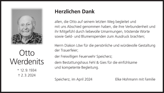 Anzeige von Otto Werdenits von MGO