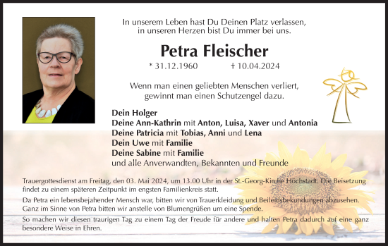 Anzeige von Petra Fleischer von MGO