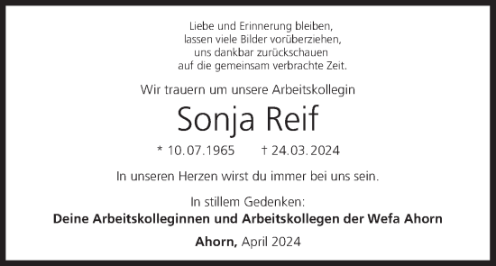 Anzeige von Sonja Reif von MGO