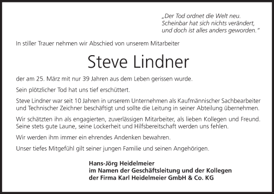 Anzeige von Steve Lindner von MGO