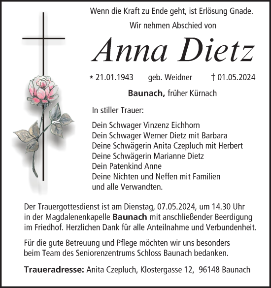 Anzeige von Anna Dietz von MGO
