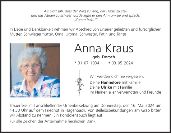 Anzeige von Anna Kraus von MGO